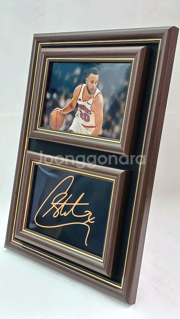 미국 NBA 스테판 커리 사인 & 사진 액자--4