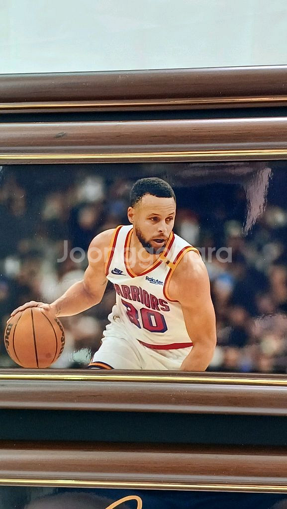 미국 NBA 스테판 커리 사인 & 사진 액자--8