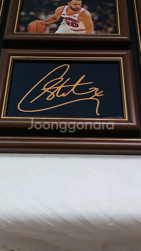 미국 NBA 스테판 커리 사인 & 사진 액자--9