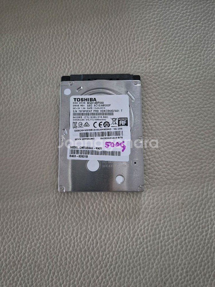 노트북 2.5인치 하드디스크 500G 윈도우10 새로--0
