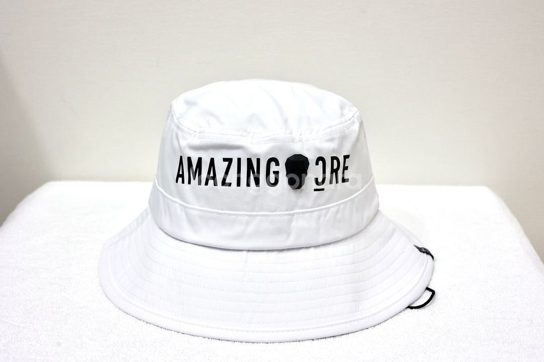 어메이징크리 화이트 남여공용 버킷햇 골프모자--0