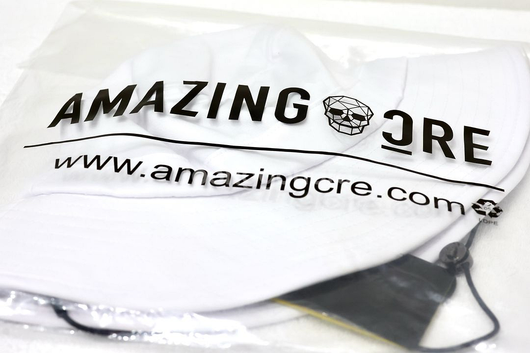 어메이징크리 화이트 남여공용 버킷햇 골프모자--6