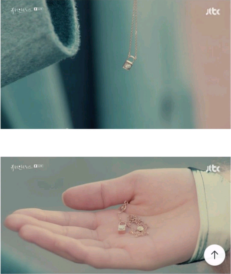 제이에스티나 14k 라필라 하트 목걸이다이아&루비--3