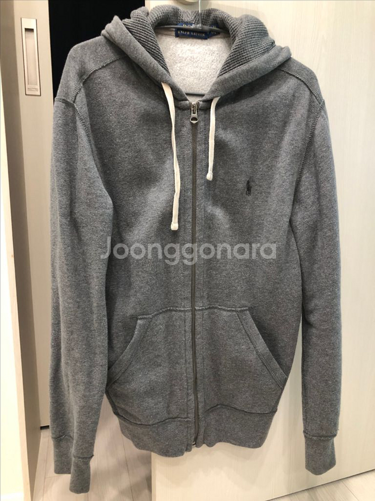 폴로 랄프로렌 회색 기모 후드집업--0