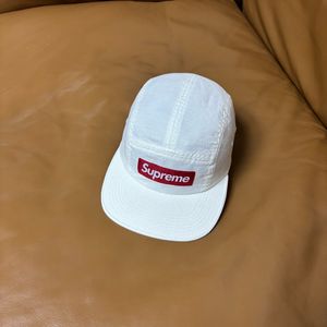 Supreme 슈프림 자카드 화이트 캠프캡 모자