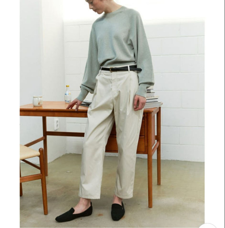 새제품/ 모한 핀턱 팬츠 m 이미지