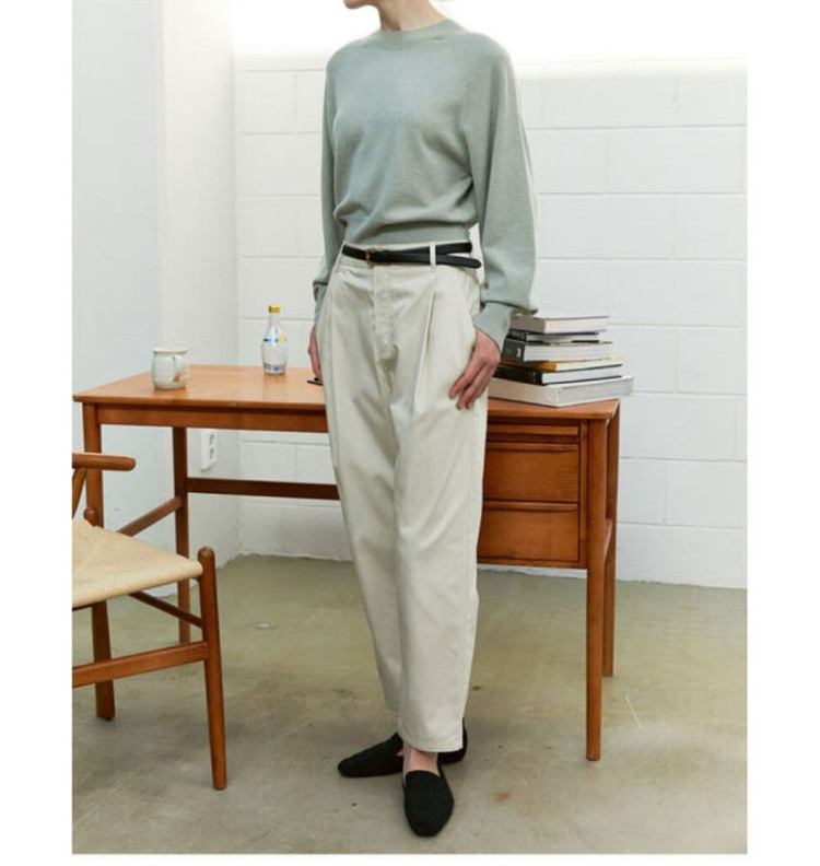 새제품/ 모한 핀턱 팬츠 m 이미지