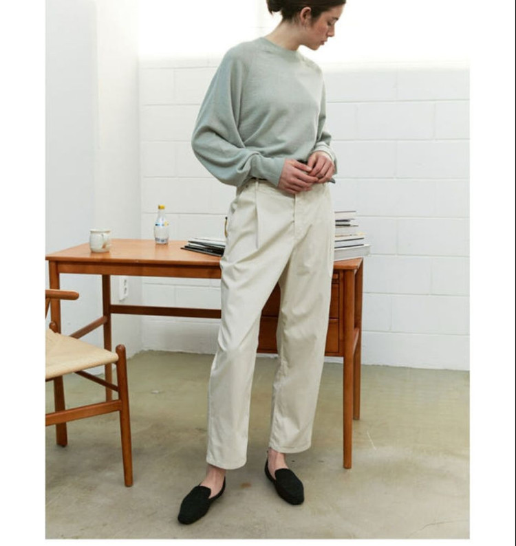 새제품/ 모한 핀턱 팬츠 m 이미지