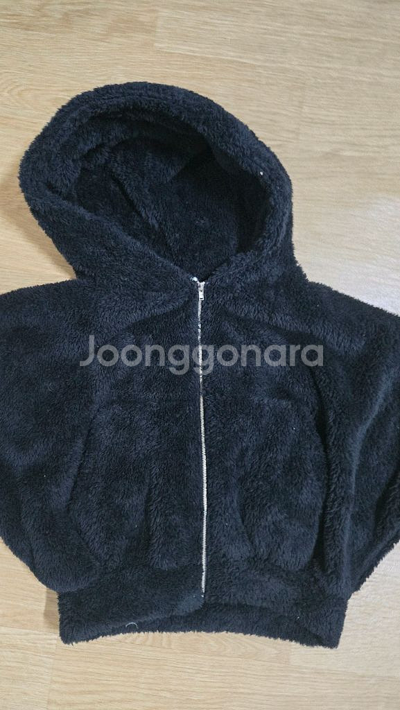 크롭 후드집업(블랙)--0
