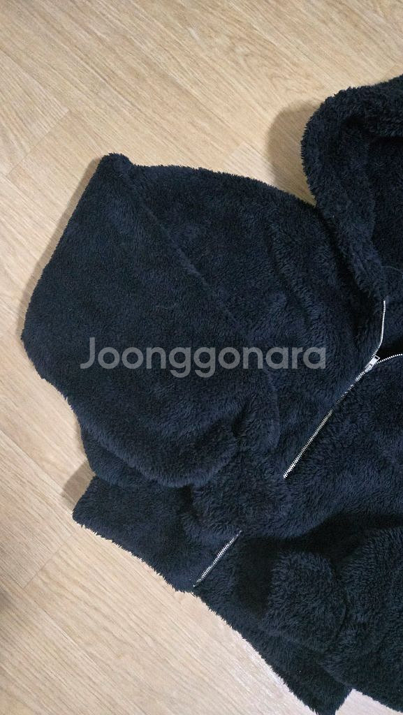 크롭 후드집업(블랙)--5