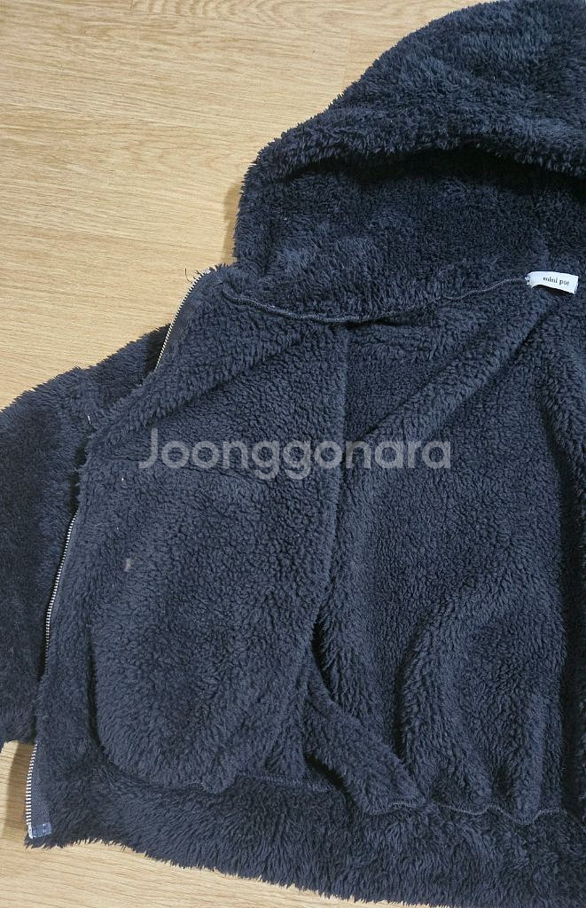 크롭 후드집업(블랙)--7