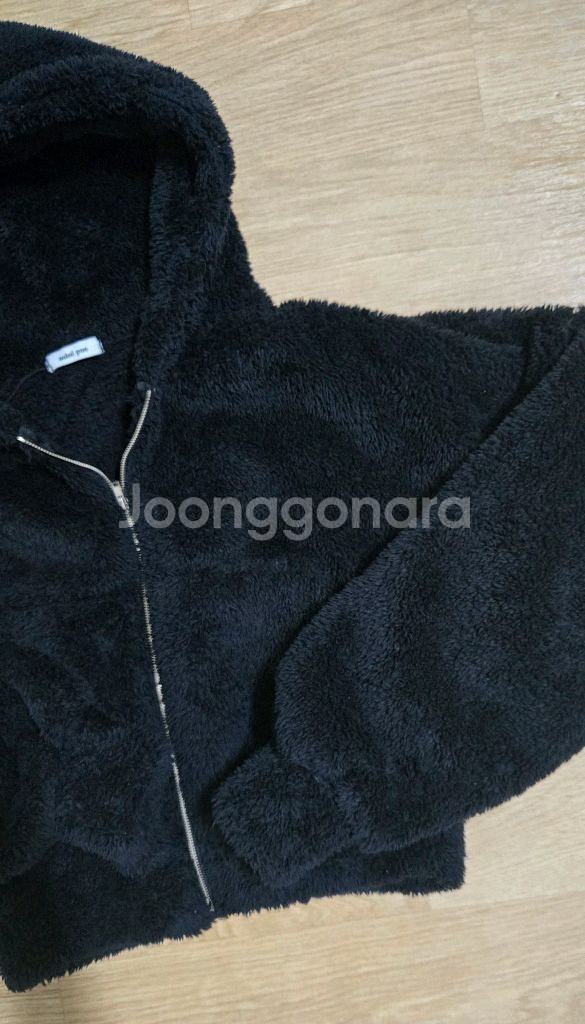 크롭 후드집업(블랙)--6