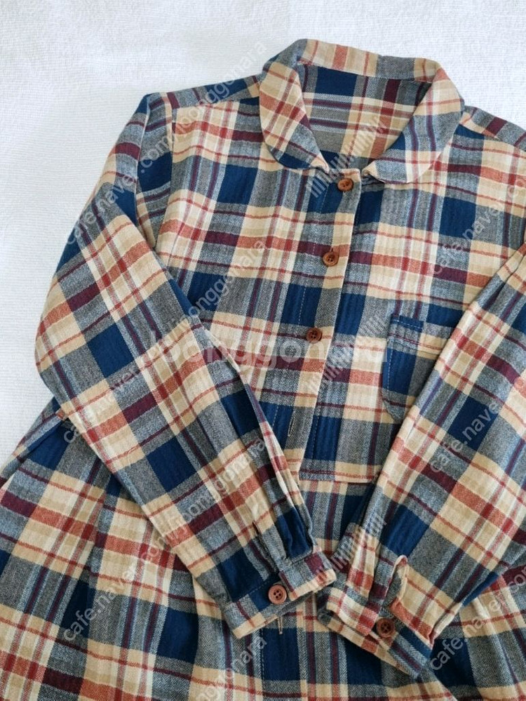 무료 배송)치키타 체크 셔츠 원피스 1size--2