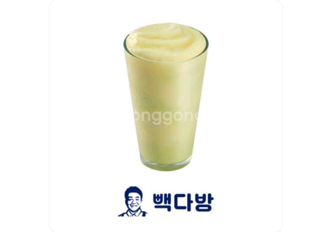 [빽다방] 바나나멜론쉐이크 판매합니다. 3400원--0
