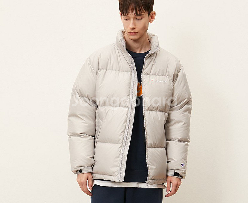 챔피온 남성 케미 다운 패딩점퍼 (M)- grey--6