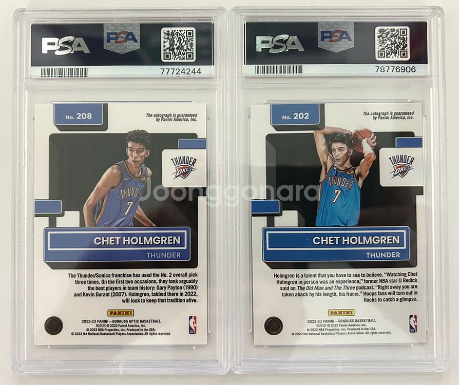 [급처분] NBA 카드 쳇홈그렌 RC 1of1 레어--3