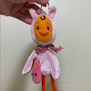고전 시나다 토끼병아리 키링 인형