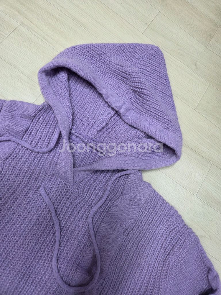 새상품 여성 크롭 후드꽈배기니트 2벌--7