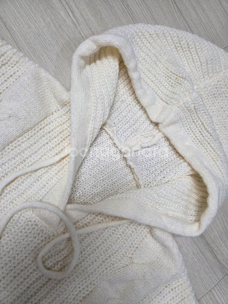 새상품 여성 크롭 후드꽈배기니트 2벌--4