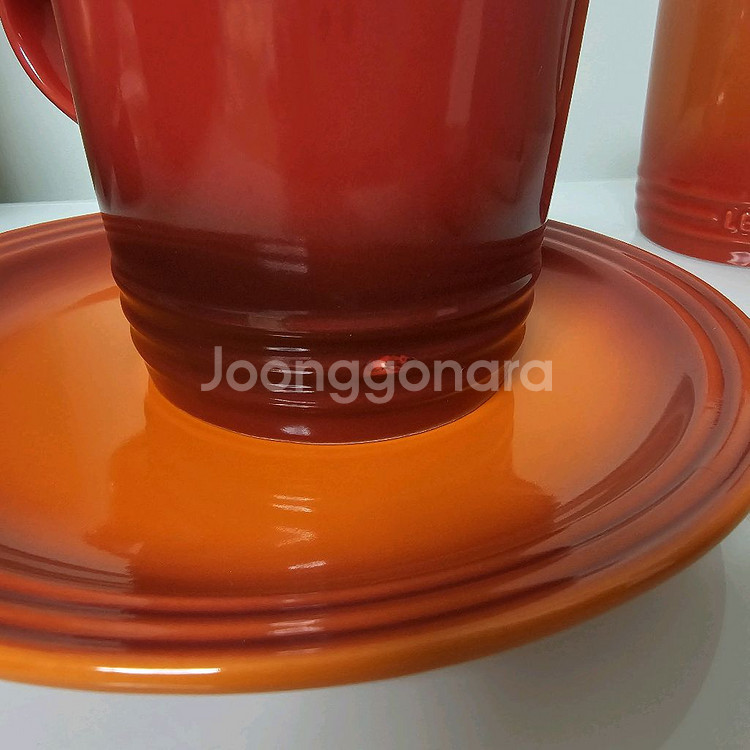 스타우브 레인보우 일괄 머그컵과 접시--5