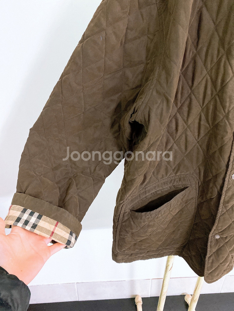 (정품)버버리노바체크골덴배색퀄팅자켓(남성용110~11--2