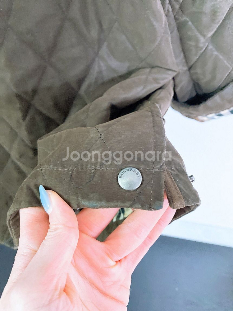 (정품)버버리노바체크골덴배색퀄팅자켓(남성용110~11--4
