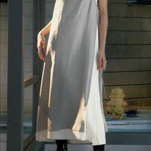 구호플러스Layered Silky Long Dress