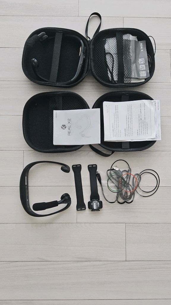 리얼x2 골전도 무전기 2세트 이미지