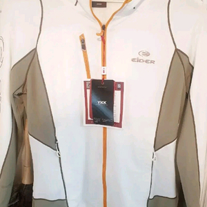 아이더 기능성 후드 긴팔티셔츠 흰색 브라운