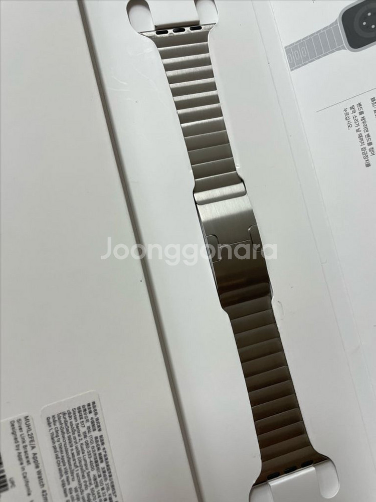 애플워치 링크브레이슬릿 실버 42mm SS~SSS급--2