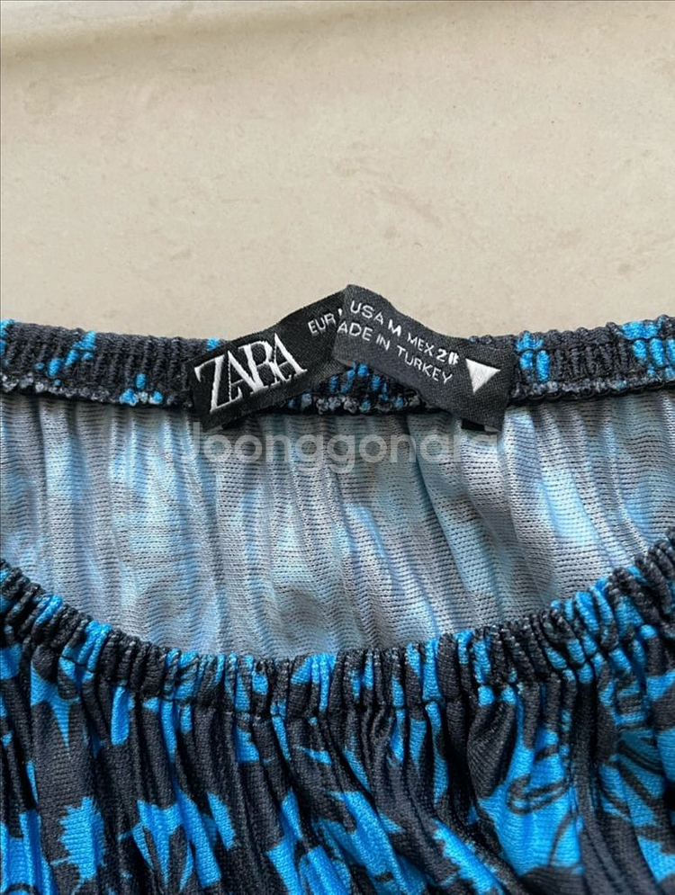 ZARA 플라워 롱슬리브 블라우스 M--4