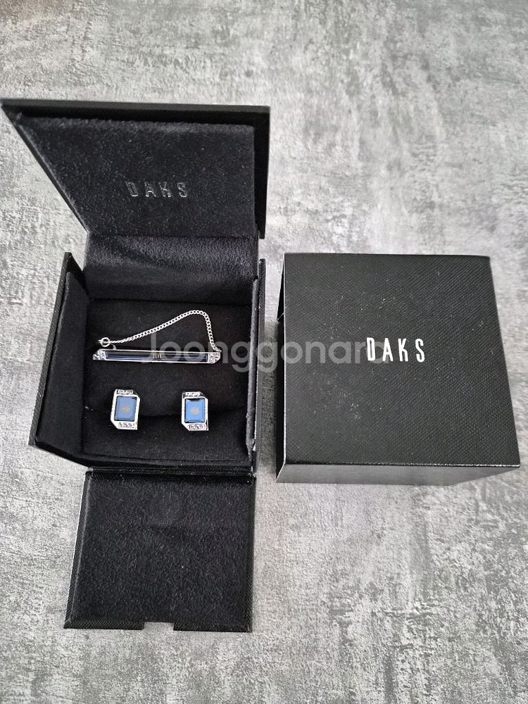 닥스 넥타이핀 커프스 단추 세트--1