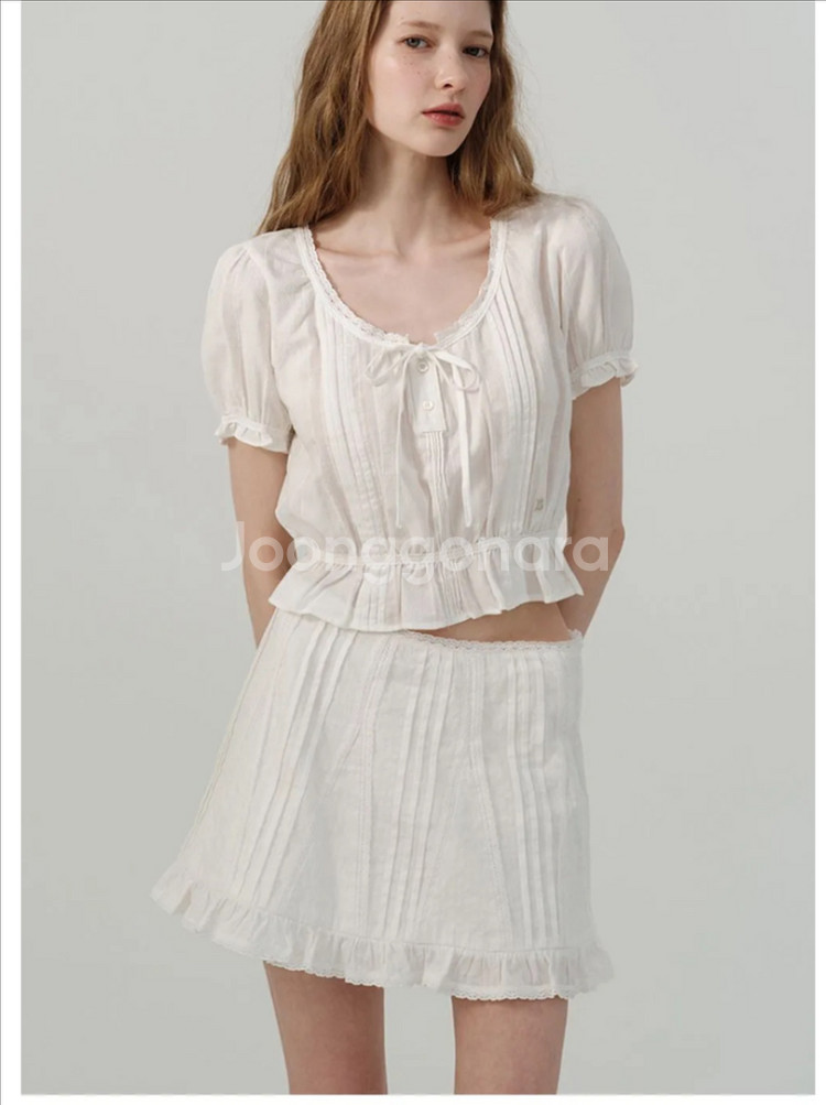 더바넷 Linges Lace Mini skirt M--0