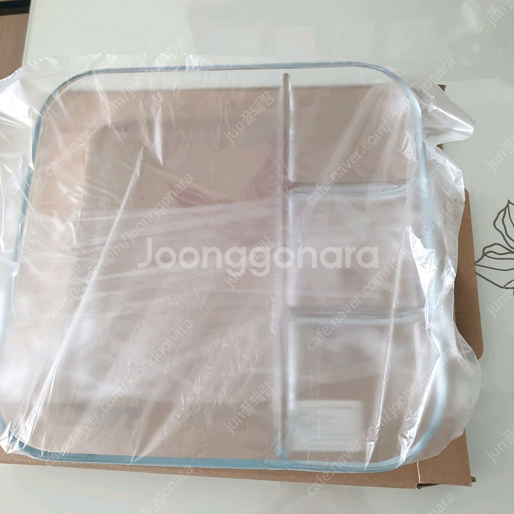 글라스락 접시 투명 글라스 트레이나눔접시 2인세트--3