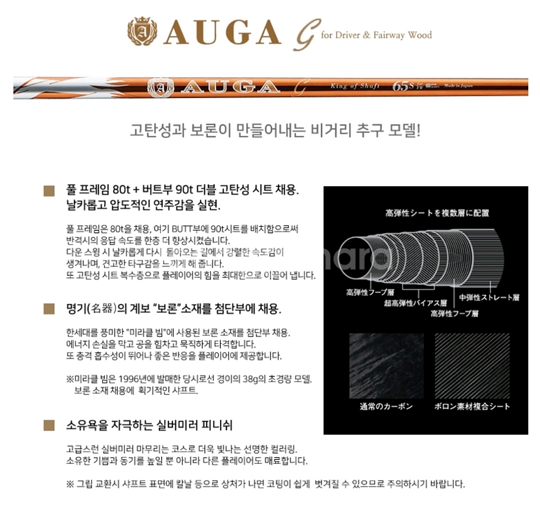 (초미품) 에폰 155 고반발 드라이버 오우가G 5S--9