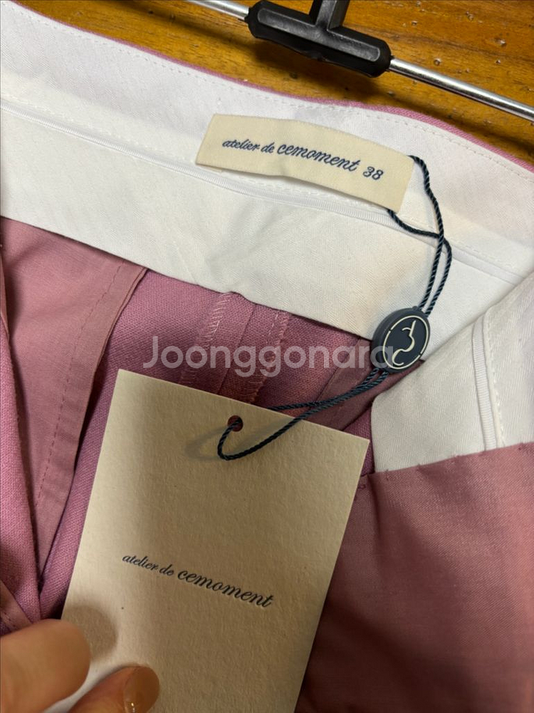 쎄모먼 핑크 팬츠 38 (택채 새제품)--2