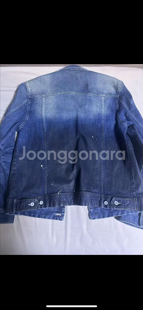 (XL) Stonefeather 페인티드 워싱 데님자켓--1