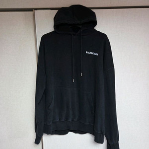 발렌시아가[Balenciaga] 면소재 블랙 후드티XL