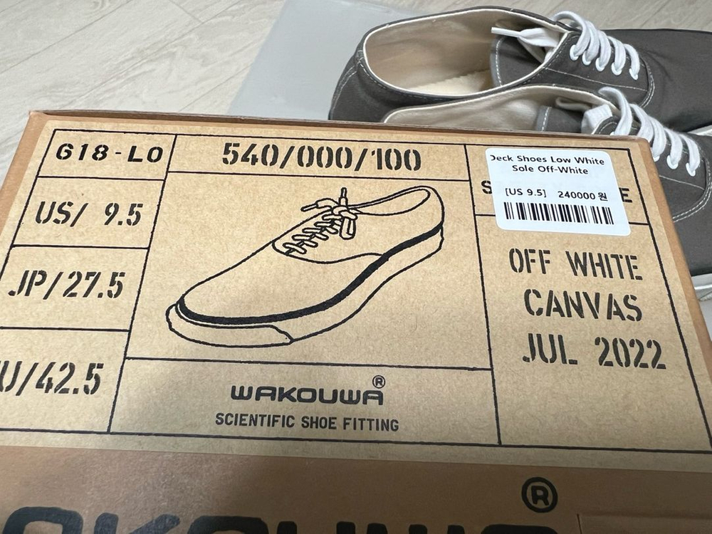 아나토미카 와쿠와 덱슈즈 그레이 275사이즈 이미지