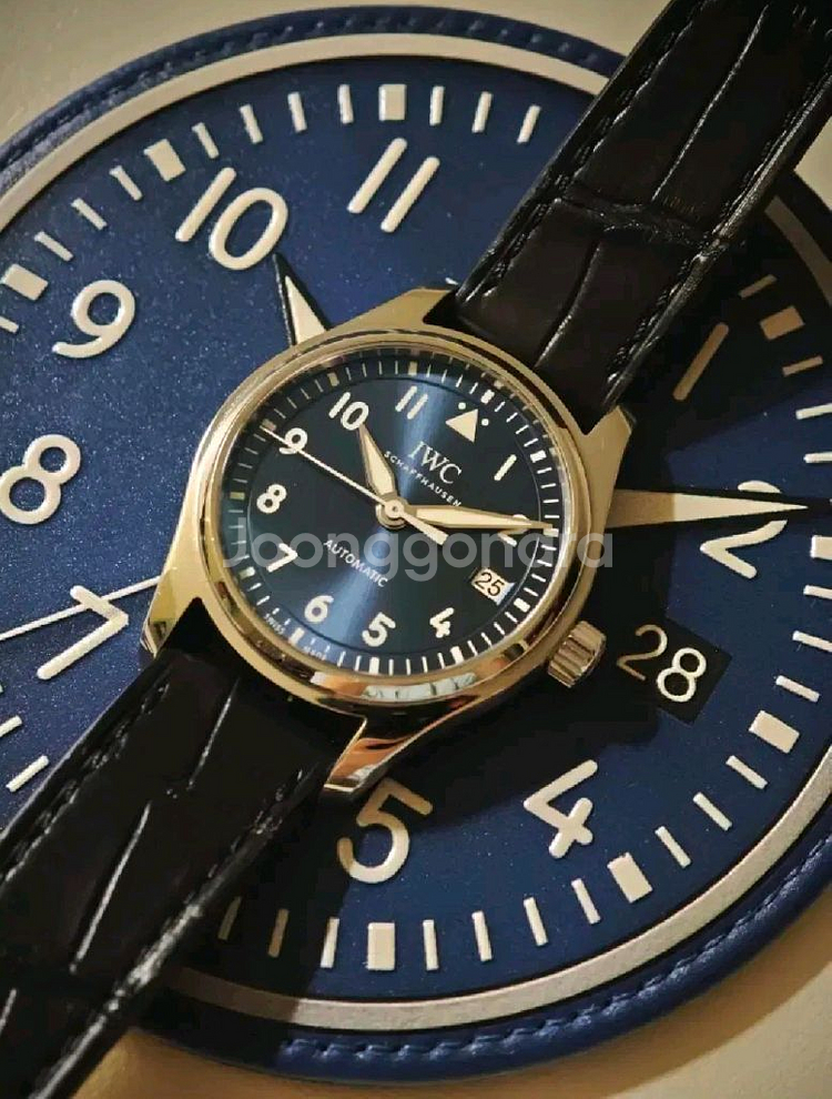iwc 파일럿36 오토매틱 청판(가죽 스트랩 모델)--0
