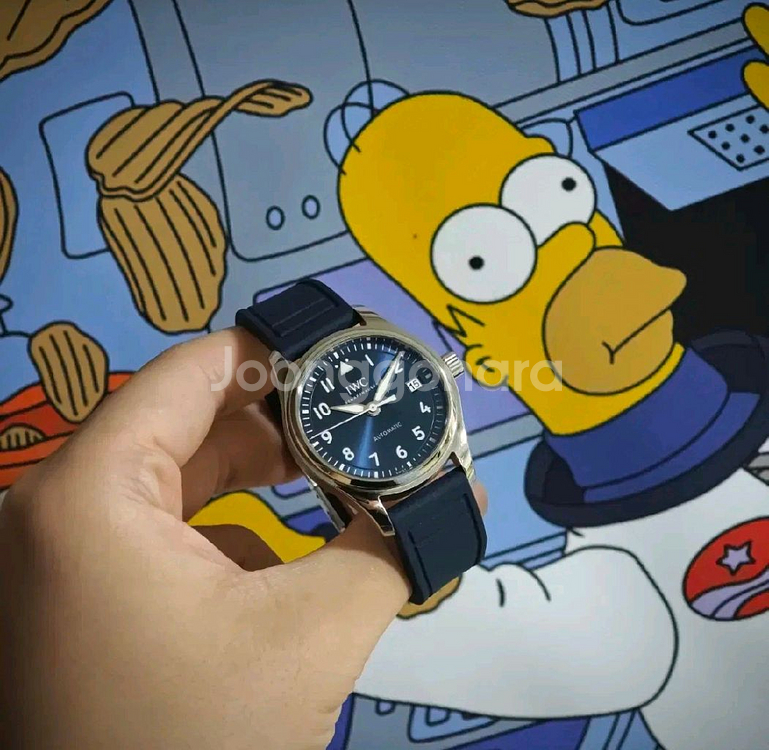 iwc 파일럿36 오토매틱 청판(가죽 스트랩 모델)--1
