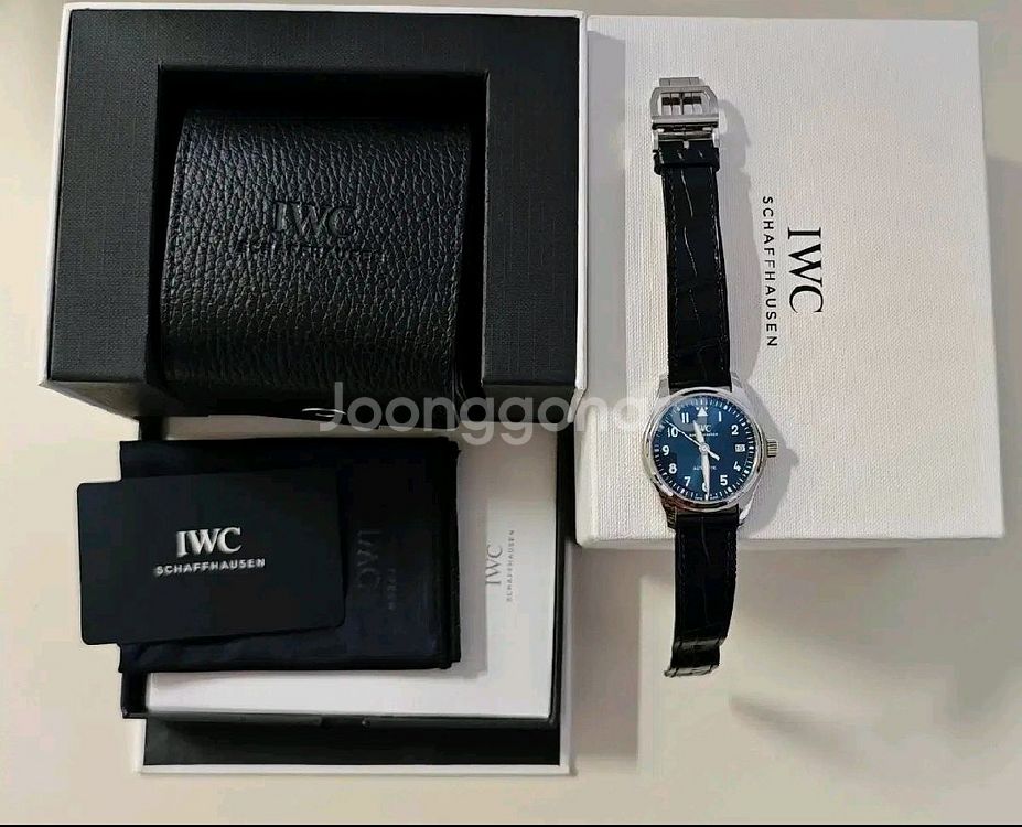 iwc 파일럿36 오토매틱 청판(가죽 스트랩 모델)--2