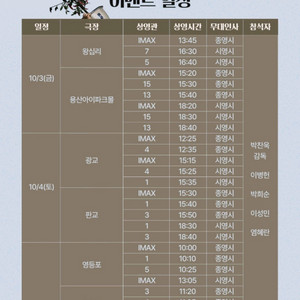 정가양도 어쩔수가없다 무대인사 10/3,5 용산왕십리