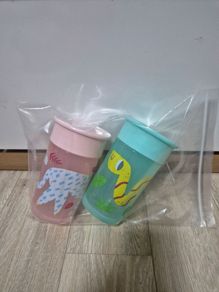 닥터브라운/ 유아 정글 360도 흘림방지 트레이닝컵 2--6