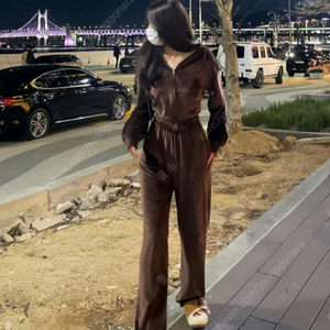 엔뉴엘 애착 벨벳 트레이닝 후드집업 스커트 세트