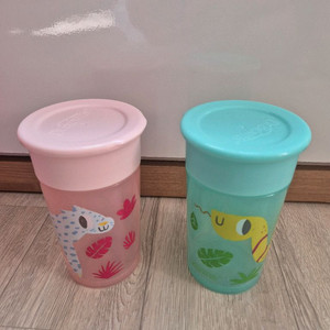 닥터브라운/ 유아 정글 360도 흘림방지 트레이닝컵 2