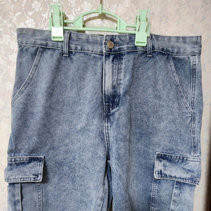최상급 데님 카고 남성 청반바지
