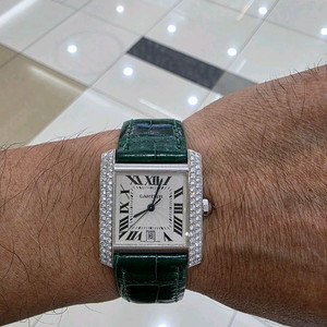 까르띠에 탱크 금통 다이아 시계 정품