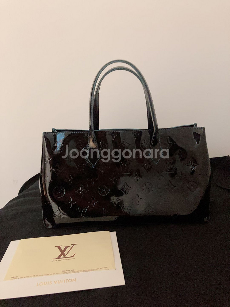 루이비통 베르니 월셔 블랙 토트백--0