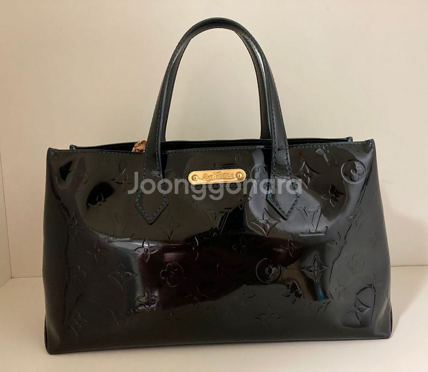 루이비통 베르니 월셔 블랙 토트백--1